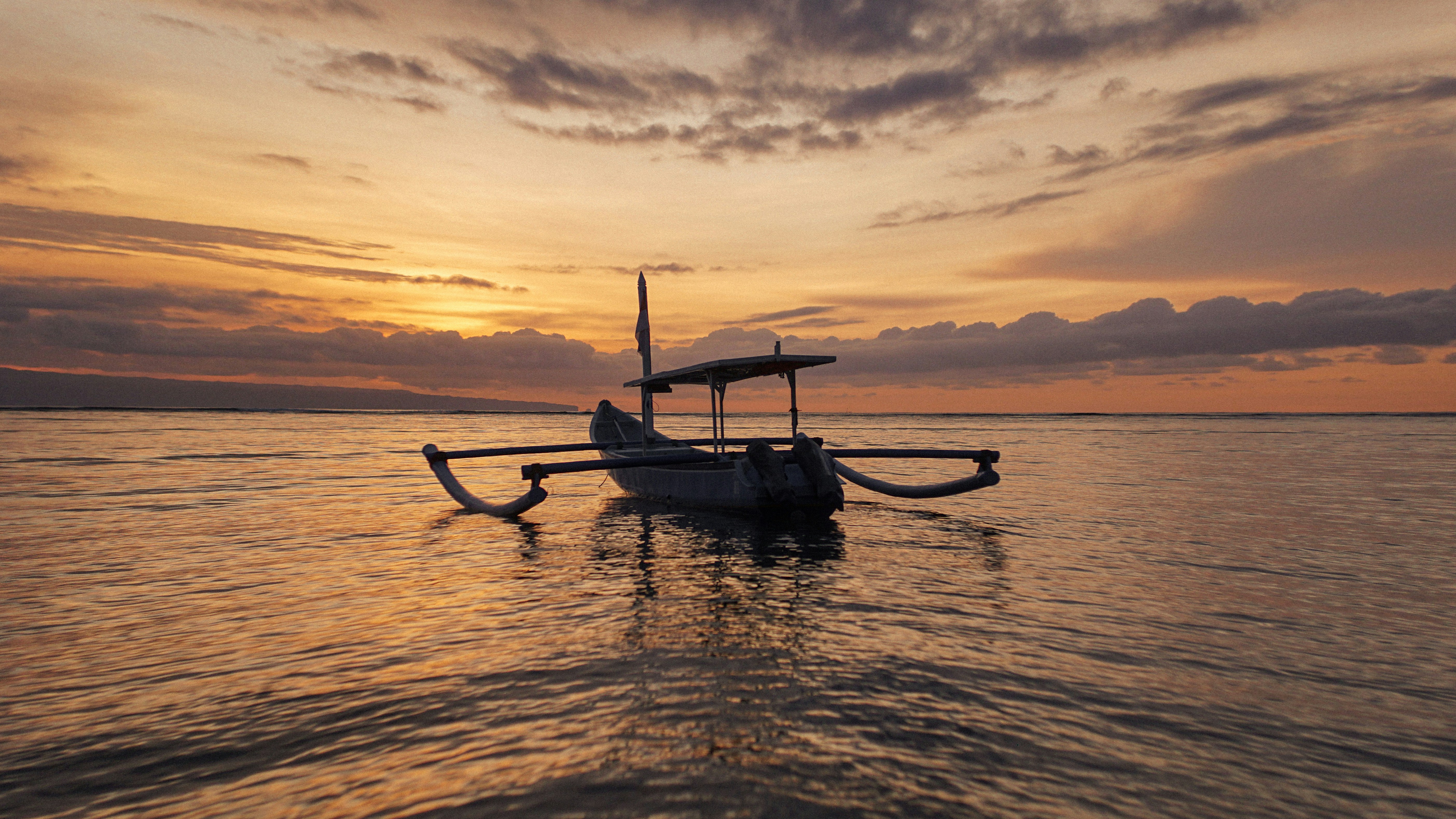 Jukung Boat at Sunset